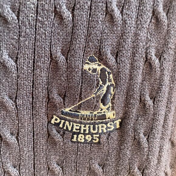 Vintage Tommy Hilfiger Golf Vest Men’s XL Blue Cableknit Pinehurst 1895 Preppy - Picture 3 of 6